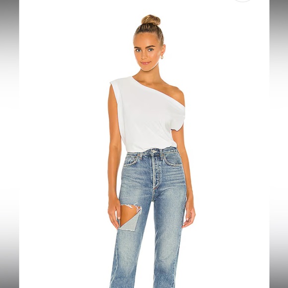 Norma Kamali drop shoulder top size small white - Picture 4 of 12